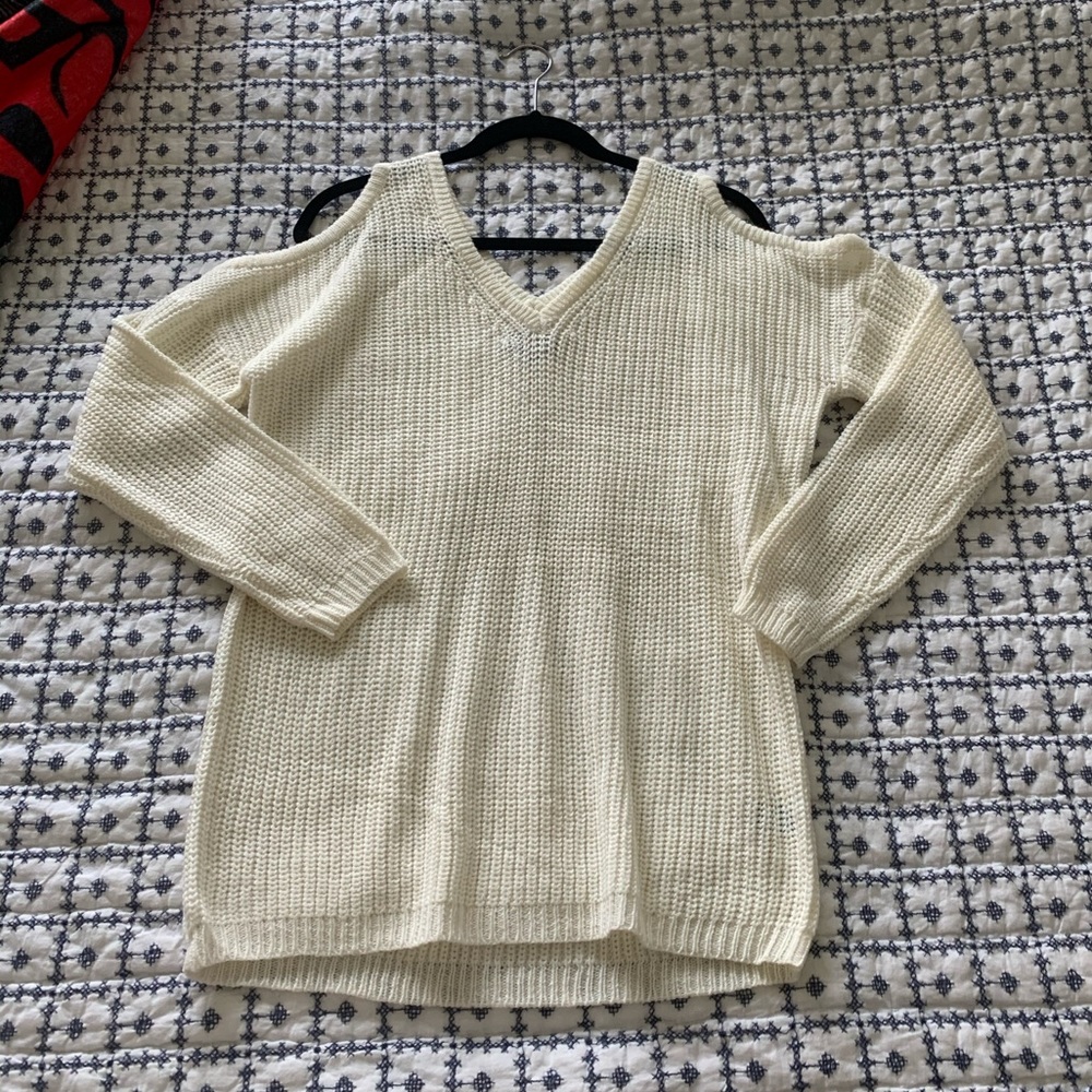 Fashion Nova Cold Shoulder Sweater